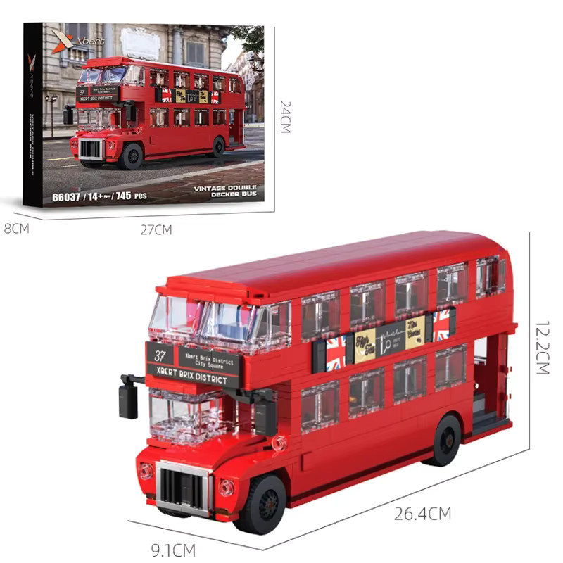 AMAZINGBLOKS Britischer Retro-Doppeldecker-Bus, Baukasten, 745 Teile, ab 14 Jahren - Bild 4