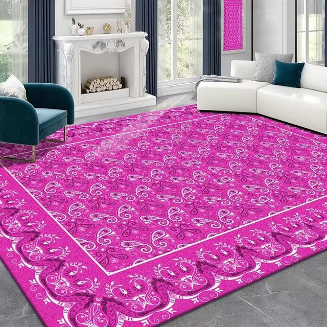 Retro Teppich im französischen Stil mit floralem Design, Creme und Beige, B/T: 200 x 300 cm - Bild 1