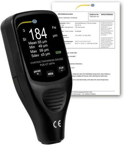 PCE Instruments PCE-CT 26FN-ICA Schichtdicken-Messgerät in Schwarz für 0 - 1250µm (ISO kalibriert) - Bild 1