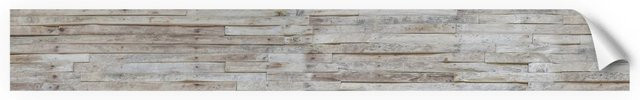 Myspotti Küchenrückwandfolie Wood Planks in Holzoptik, Farbe: Weiß, B: 60 cm, L: 450 cm - Bild 1