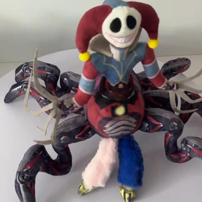 haoyuan Poppy Playtime Spinnen-Clown-Monster Plüschtier rot - Bild 1