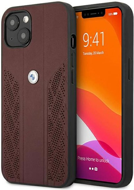 BMW Curve Perforate Serie Hard Case Schutzhülle für Apple iPhone 13 in Rot - Bild 1