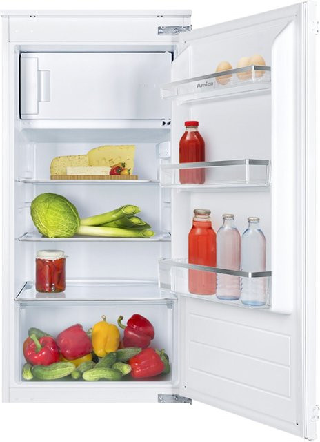 Amica EKSS 361 216 Einbau-Kühlschrank mit Gefrierfach in Weiß, H: 146 cm, B: 54 cm, T: 54 cm - Bild 1