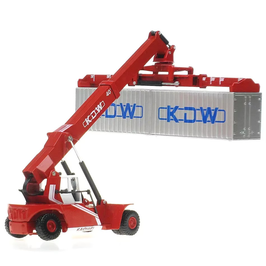 CONUSEA Container Kran Bau Engineering Lkw Modell, 1:50, Metall, Rot - Bild 3