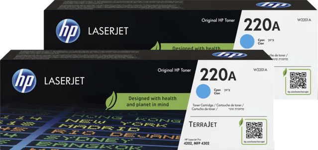 HP 220A LaserJet Toner Cyan für HP Color LaserJet Pro 4302, 2er-Pack - Bild 1