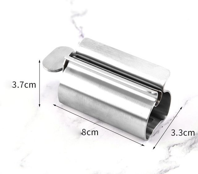 Ding Dong Fashion Zahnpasta-Tubenausdrücker aus Edelstahl in Silber - Bild 1