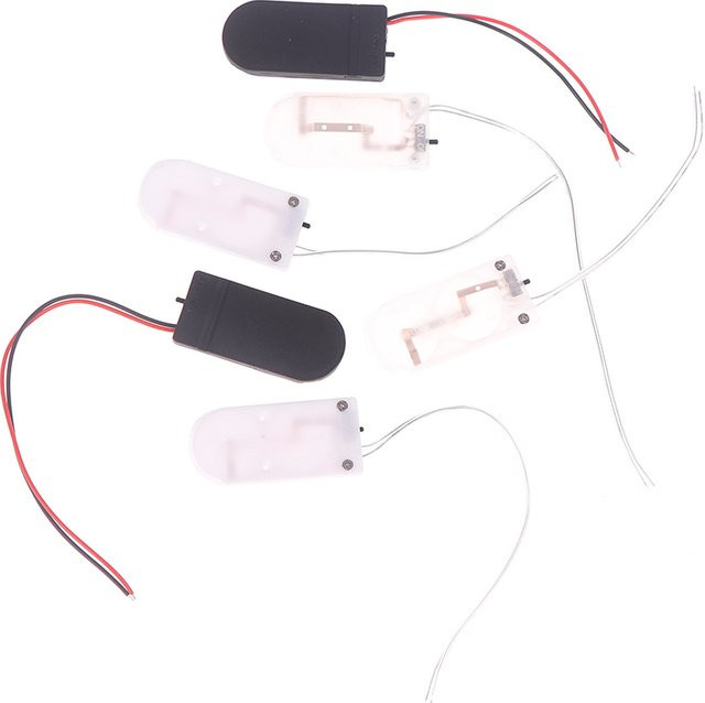 10 Stück CR2032 Knopfzellen Batteriehalter mit Ein/Aus-Schalter und Anschlusskabel 10 cm oder 15 cm, weiße Batteriebox mit Dual-Slots - Bild 1
