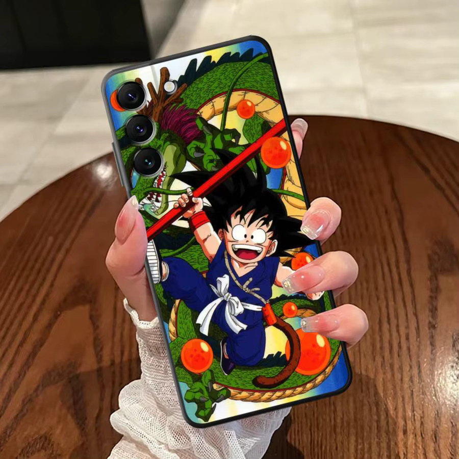 Schutzhülle im Retro Dragon Ball Goku Design für Samsung Galaxy Modelle, Schwarz, weiches Material - Bild 2