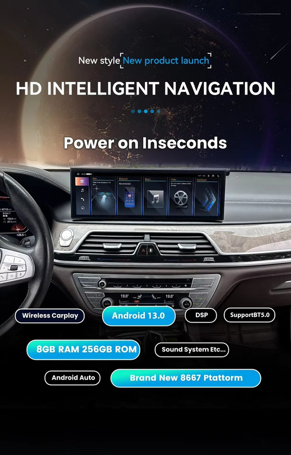 asvegen Android 16 Autoradio für Audi A4L A4 B9 2017-2019 mit 14,9 Zoll HD-Touchscreen, Wireless CarPlay, GPS und DSP, Schwarz - Bild 5