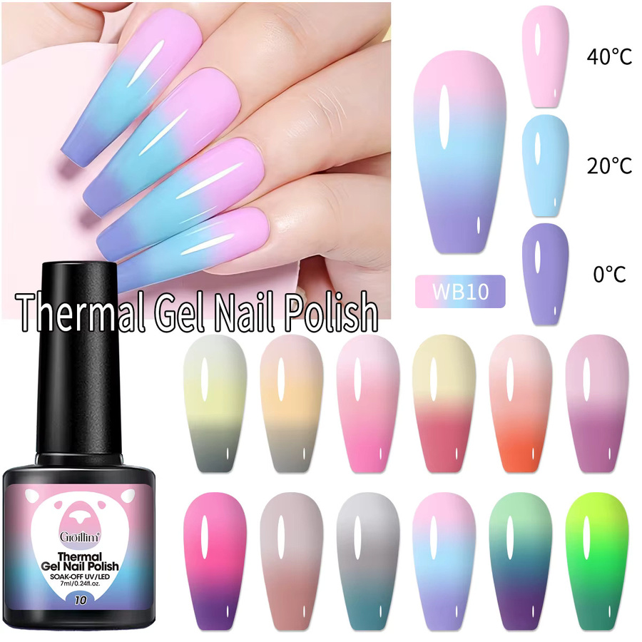 Groillim Nagellack-Set, 6-teilig, farbwechselnd, Unisex - Bild 2