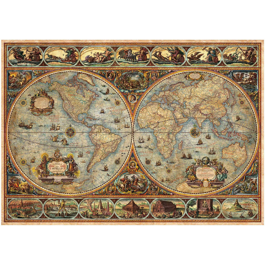 KAYOU Weltkarte Landschaft Puzzle, 500 Teile, Natur, Bunt / Mehrfarbig - Bild 3