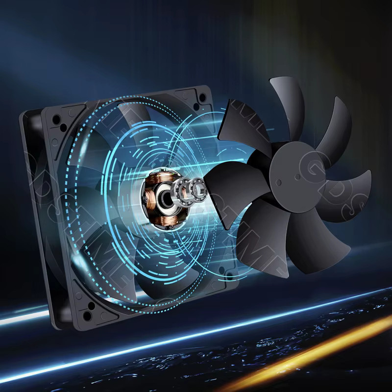 GDSTIME PC-Gehäuselüfter mit Doppelkugellager in Schwarz, B/T/H: 12 x 12 x 2,5 cm - Bild 4