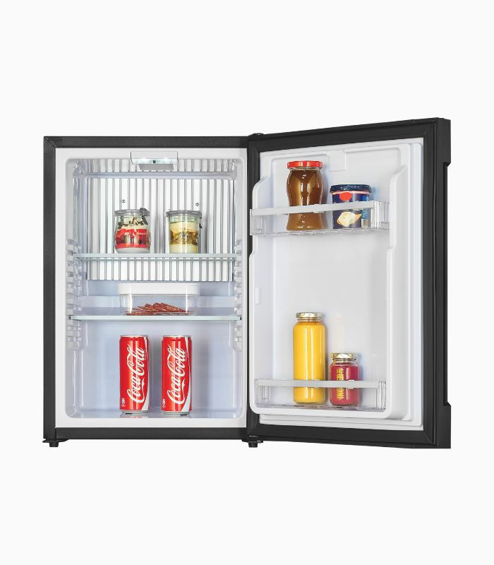 Exquisit FA40-271G Absorber Kühlschrank in Schwarz, freistehend mit LED-Innenbeleuchtung, B/T/H: 43,5 x 34 x 40 cm - Bild 5