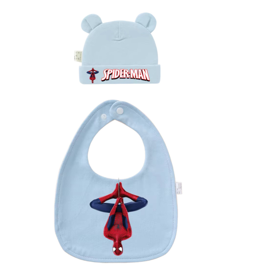 Disney Baby-Lätzchen Set aus weicher Baumwolle mit Mützen und Haaraccessoires in Blau, 2 Stück - Bild 1