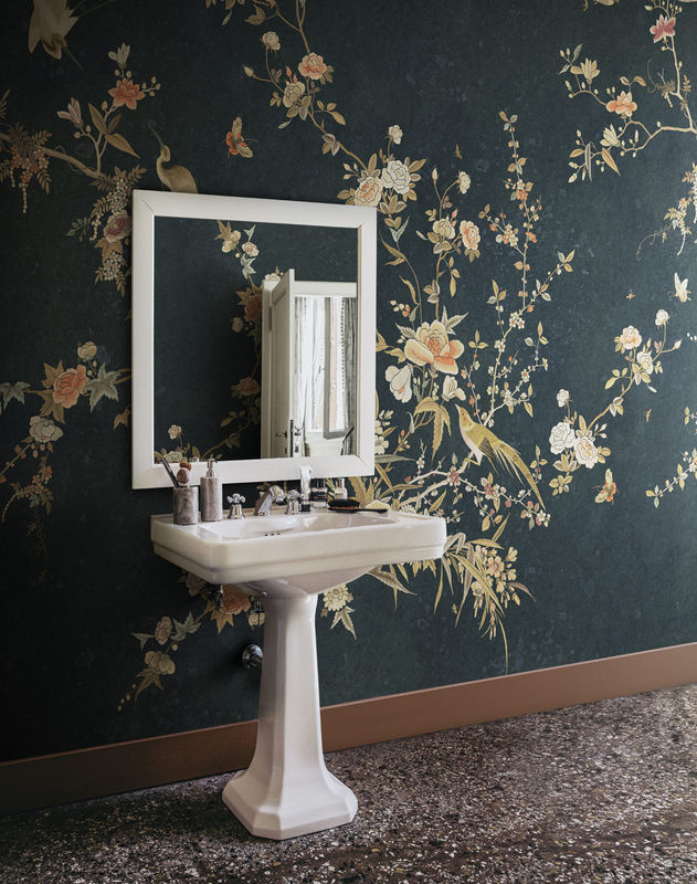Sandberg Mural Bloom Tapete Floral in Midnight, Blue und Beige aus Vlies - Bild 2
