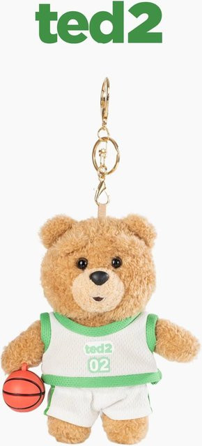 TED2 Basketball-Bär, Plüsch-Schlüsselanhänger, 14cm - Bild 1