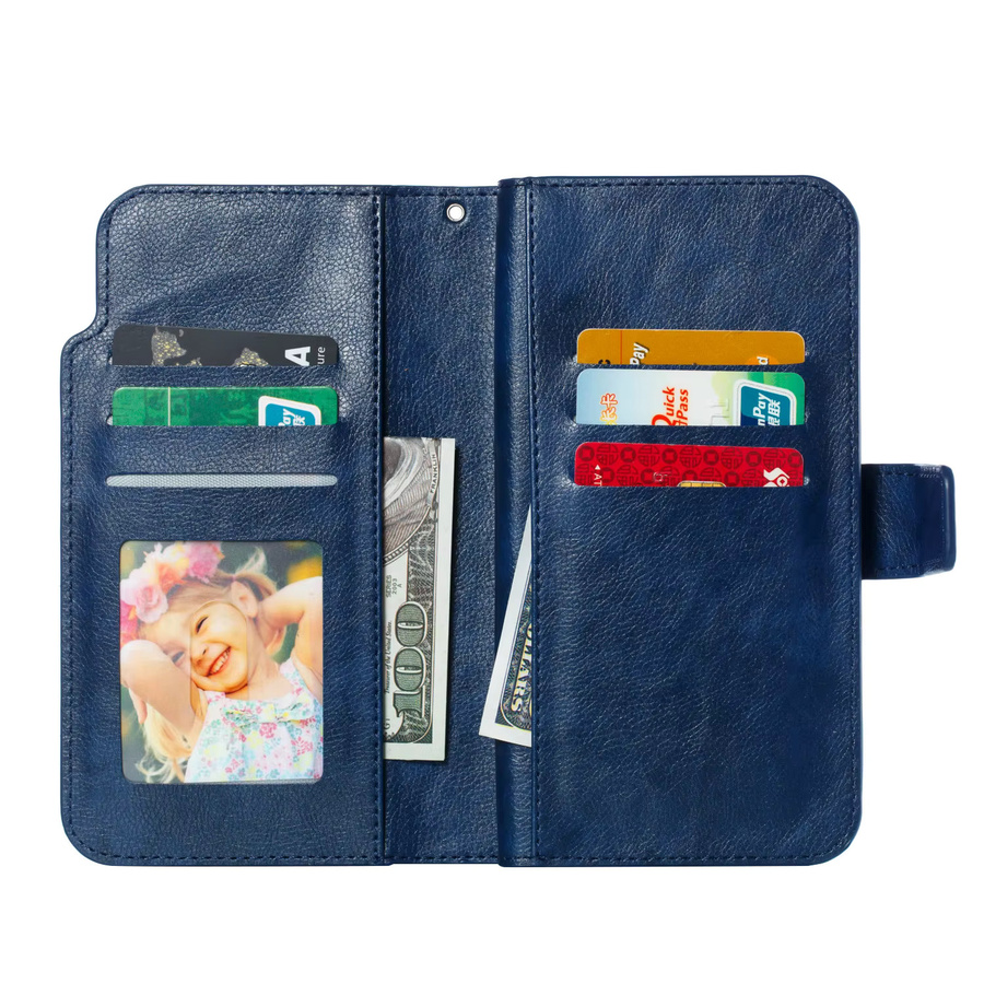 Leder-Handytasche mit Kartenfach für Samsung Galaxy S26 Ultra S25 S24 S23 S22 S21 S20 Plus Note 20 5G und Flip in Rot oder Blau - Bild 2