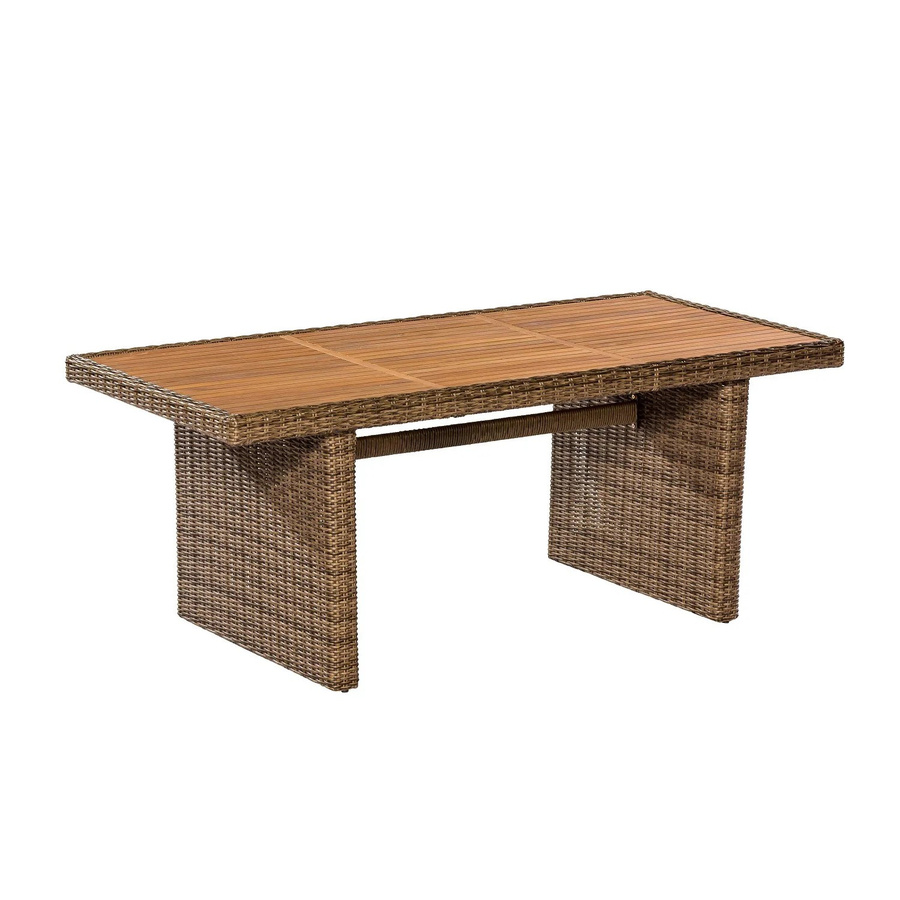 Merxx Toskana Gartentisch-Set 5-tlg. aus Akazienholz in Braun und Beige, B/T/H: 185 x 90 x 75 cm - Bild 2