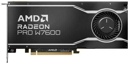 AMD Radeon Pro W7600 Grafikkarte mit 8 GB GDDR6-RAM, PCIe x16 und DisplayPort in Schwarz - Bild 1