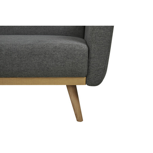 SalesFever Schlafsofa Click-Clack in Grau mit Holzrahmen und abnehmbaren Bezügen, Breite: 212 cm - Bild 4