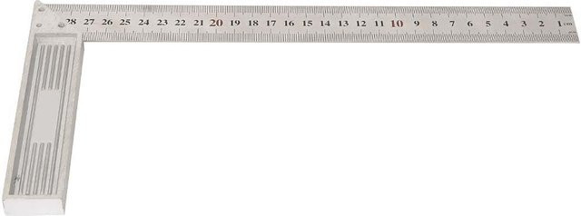 Kkmoon 90 Grad Winkelmaß aus Aluminiumlegierung, Weiß, Breite: 30 cm - Bild 1