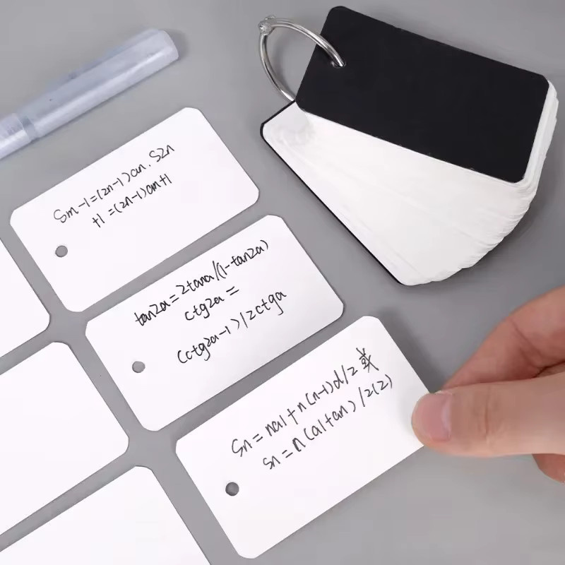Kraftpapier Lernkarten Set in Braun mit Binderingen, 400 Blatt leere Karteikarten für Schule und Studium - Bild 3