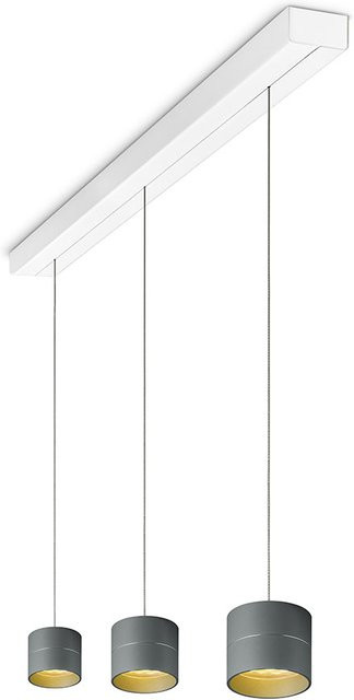 Oligo Tudor S LED-Pendelleuchte 3-flammig, Grau matt mit weißem Baldachin, Tunable White (2200K - 5000K), dimmbar und höhenverstellbar - Bild 1