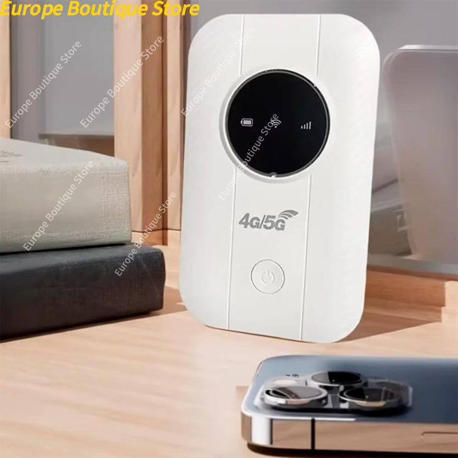NUOYING Tragbarer 4G/5G Pocket WiFi Mobile Hotspot mit 300Mbps und USB-C Anschluss, Weiß - Bild 2