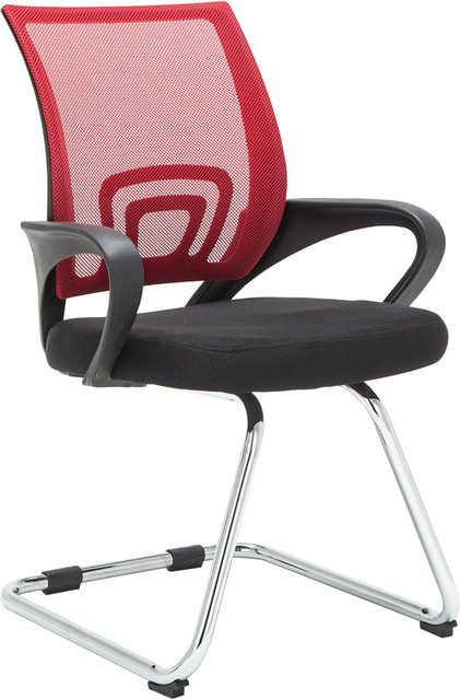 CLP Freischwinger Eureka Polsterstuhl mit Stoffbezug und Netzrückenlehne aus Metall - Bild 1