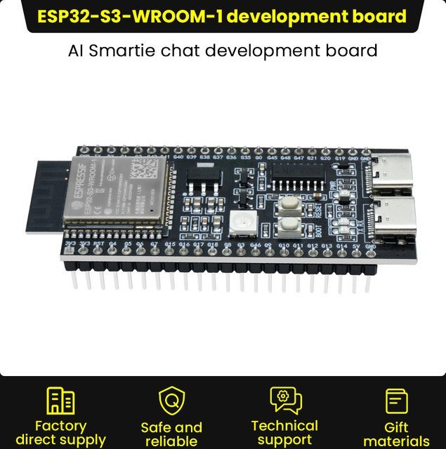 Keyestudio ESP32-S3-DevKitC-1 N16R8 Entwicklungsboard mit WLAN und Bluetooth, USB-C, Schwarz - Bild 1
