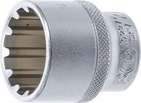 BGS Steckschlüssel-Einsatz Gear Lock 10227, Antrieb 1/2 Zoll, SW 27 mm, Silber - Bild 1