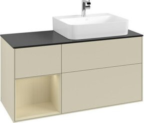 V&B Waschtischunterschrank Finion mit Abdeckplatte in Grau lackiert, Breite: 120 cm, Tiefe: 50,1 cm, Höhe: 50,1 cm - Bild 1