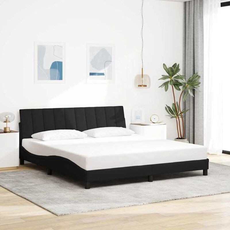 Polsterbett hanko von Vidaxl in Schwarz aus Stoff, B/T: 180 x 200 cm - Bild 1
