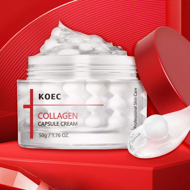 KOEC Kollagen-Kapselcreme, Gesichtscreme mit Kollagen, 50g, Trockene Haut - Bild 1