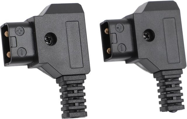 Shoemst 2er Set D-Tap Stecker Kit für V-Mount V-Lock und Gold Mount Akkus in Schwarz - Bild 1
