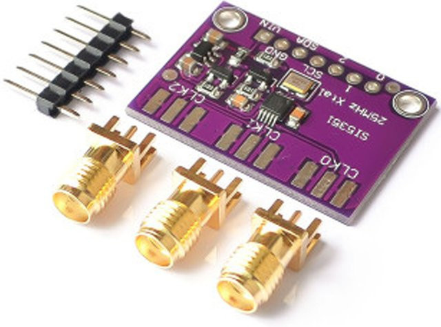 Si Tai&SH Si5351 Si5351a Uhr Breakout Board Präzision 25MHz Kristall Controller Signal in Beige und Purple - Bild 1