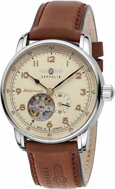 Zeppelin Armbanduhr Automatik, Edelstahl, 40 mm, Leder, Herren - Bild 1