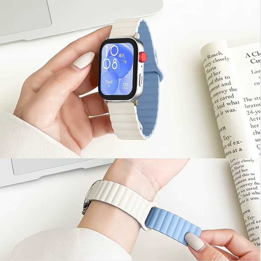 Jansin Uhrenarmband Silikon, Silber, Smartwatch Zubehör - Bild 1