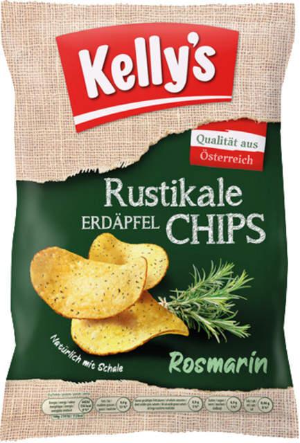Kelly's Rustikale Erdäpfel Chips Rosmarin 110 g - Bild 1
