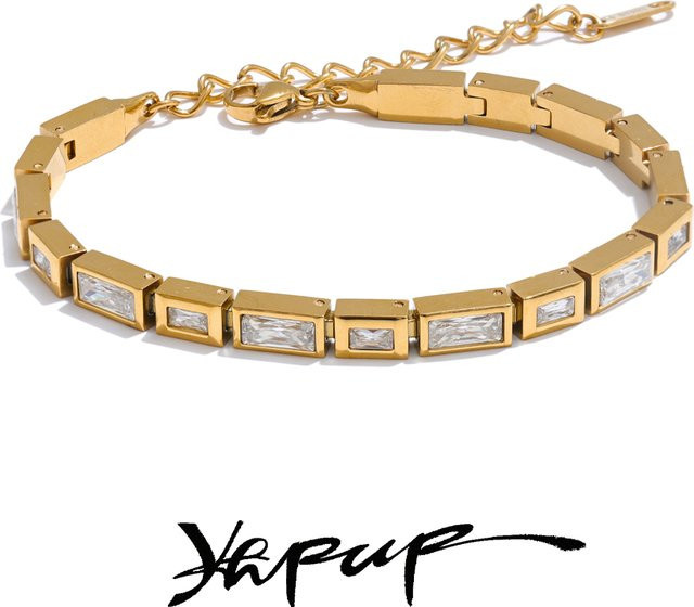 Yhpup Armband, Edelstahl, Zirkonia, Unisex - Bild 1