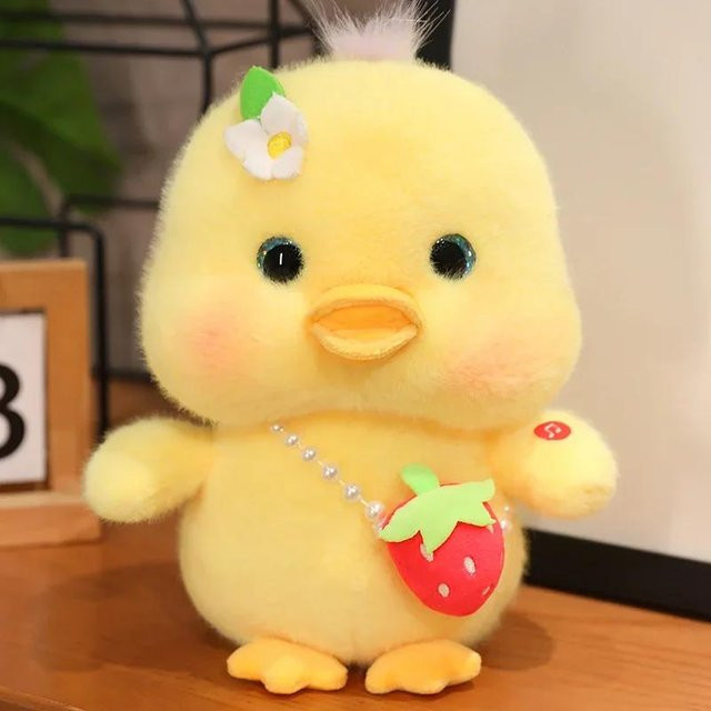 Kidsly Kawaii Cartoon Gelbe Ente Plüschtier, 13cm, ab 14 Jahren - Bild 1