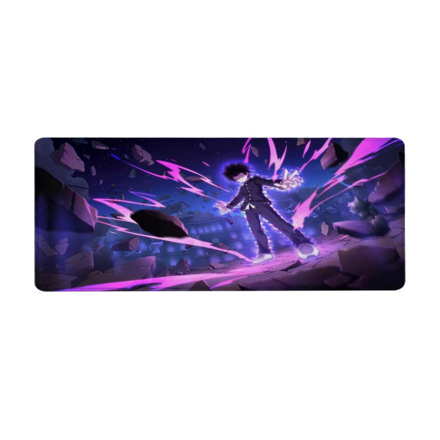 Mob Psycho 100 Gaming-Mauspad XXL-Schreibtischunterlage, schwarz/mehrfarbig, B/T: 90 x 40 cm - Bild 3