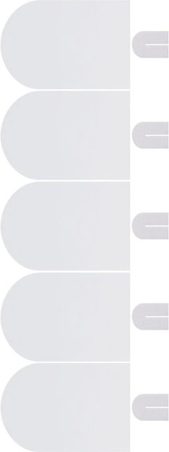 5 Stück KONNWEI Sitzplatznummernkarten aus Acryl in Transparent, gewölbte Halbkreis Tischkarten mit Ständer - Bild 1