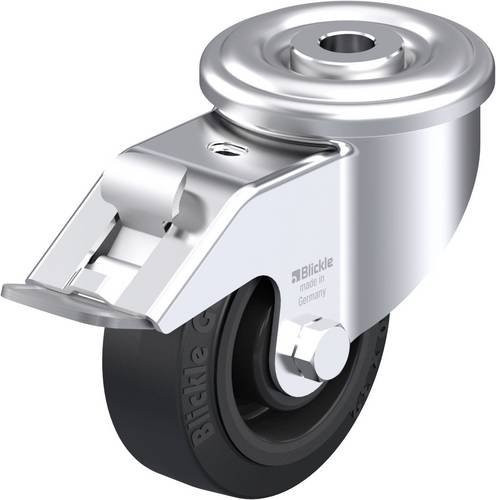Blickle LER-POEV 80R-FI Stahlblech-Lenkrolle in Silber, Rad-Durchmesser: 80 mm, Tragfähigkeit: 140 kg - Bild 1