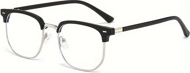 Yiran glasses Korrektionsbrille, Halbrahmen, rechteckig, Metall, Schwarz, Unisex - Bild 1