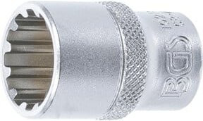 BGS Steckschlüssel-Einsatz Gear Lock 10218, Antrieb 1/2 Zoll, SW 18 mm, Farbe Silber - Bild 1