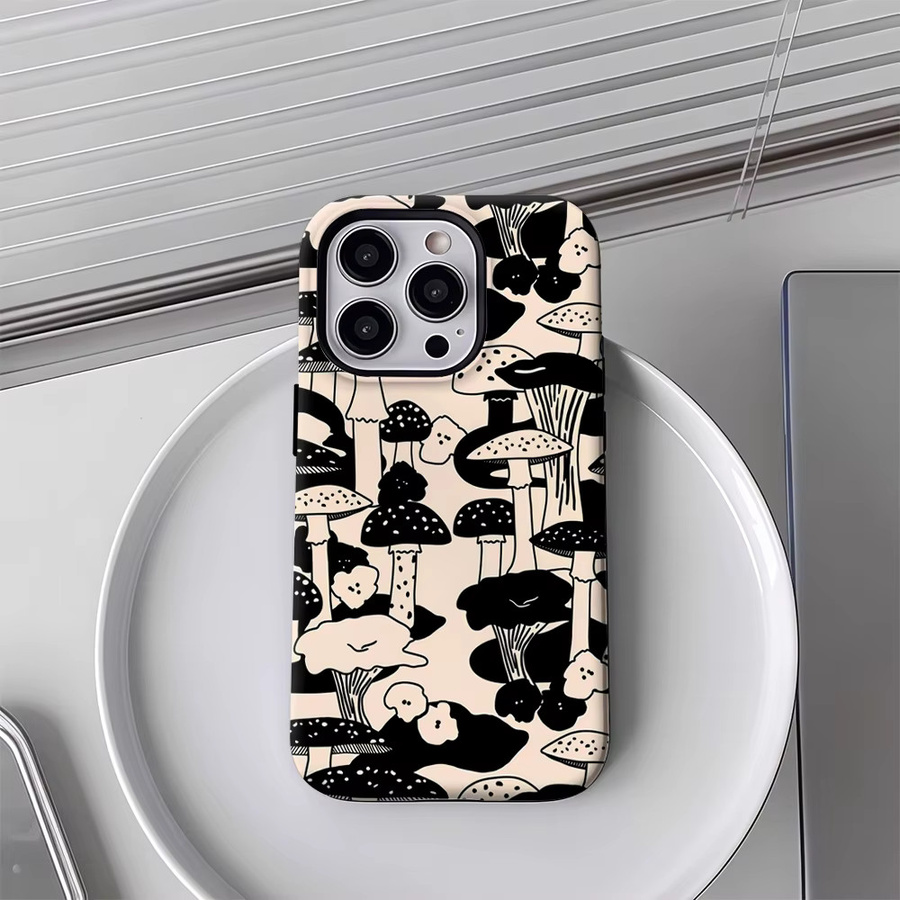 Pilzwald Handyhülle mit Magnetfunktion für iPhone 17 16 15 14 13 Pro Max Plus in Multicolour, robuste Doppel- und Einzelschicht-Schutzhülle - Bild 5
