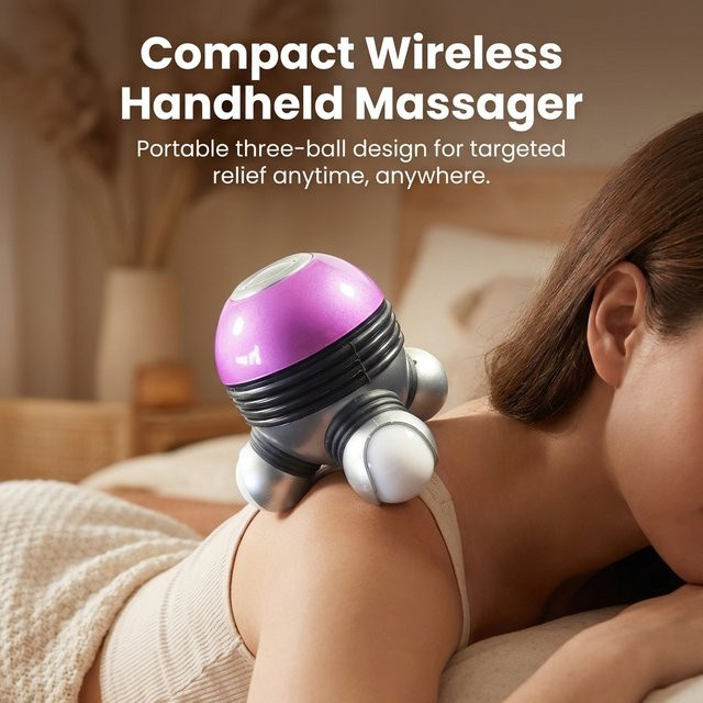DKSHETOY Mini-Handmassagegerät mit drei Vibrationskugeln, Unisex - Bild 1