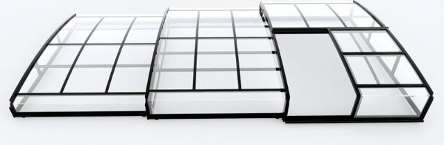 Aluminium Poolüberdachung Aqualina B/T/H: 6,63 x 3,26 x 0,8 m - Bild 1