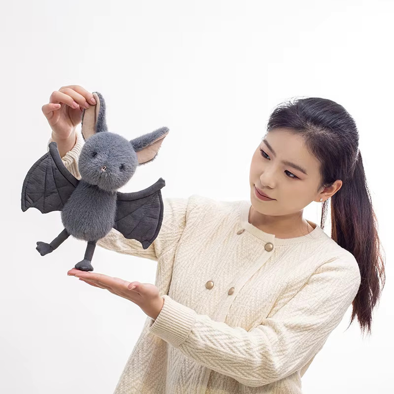 gegemuchen Kawaii Hängende Fledermaus Plüschtier, Grau, 26 cm - Bild 4